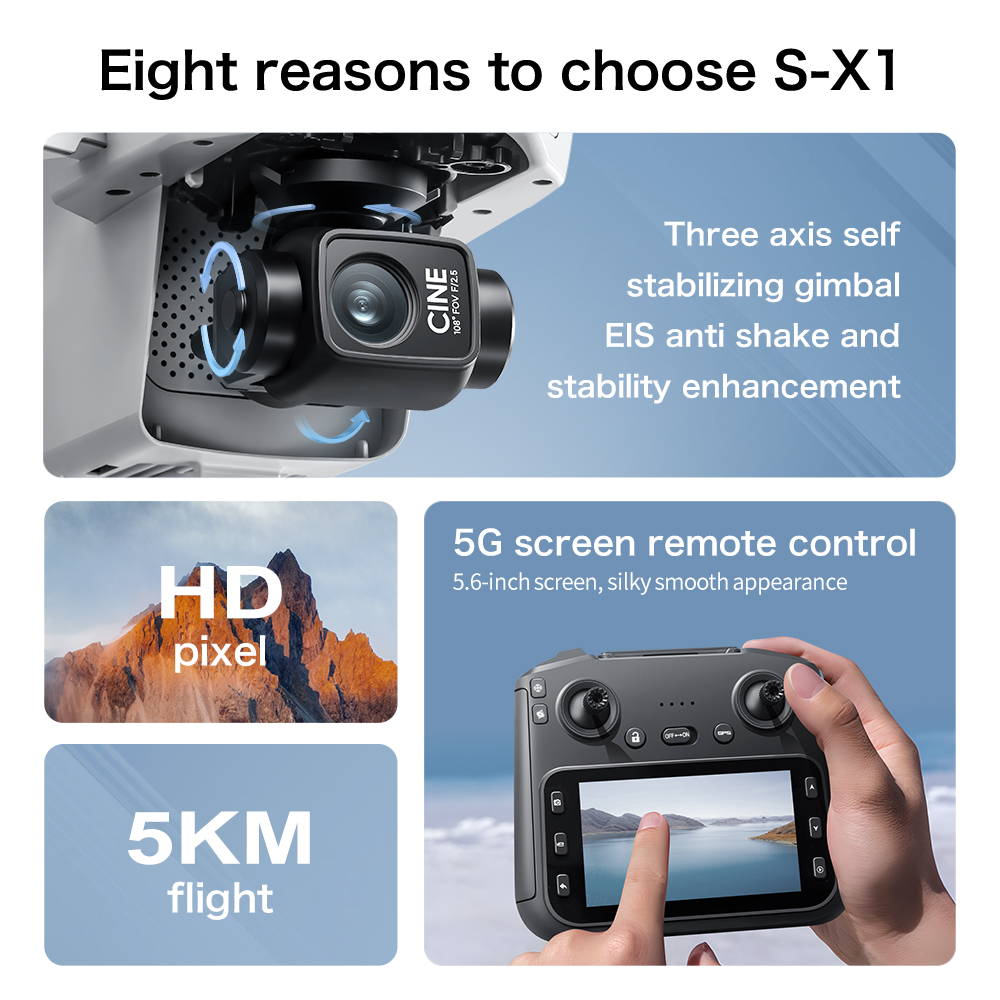 Original S-X1 Drone 8K HD Prof - Drone Multispectral 评论和价格