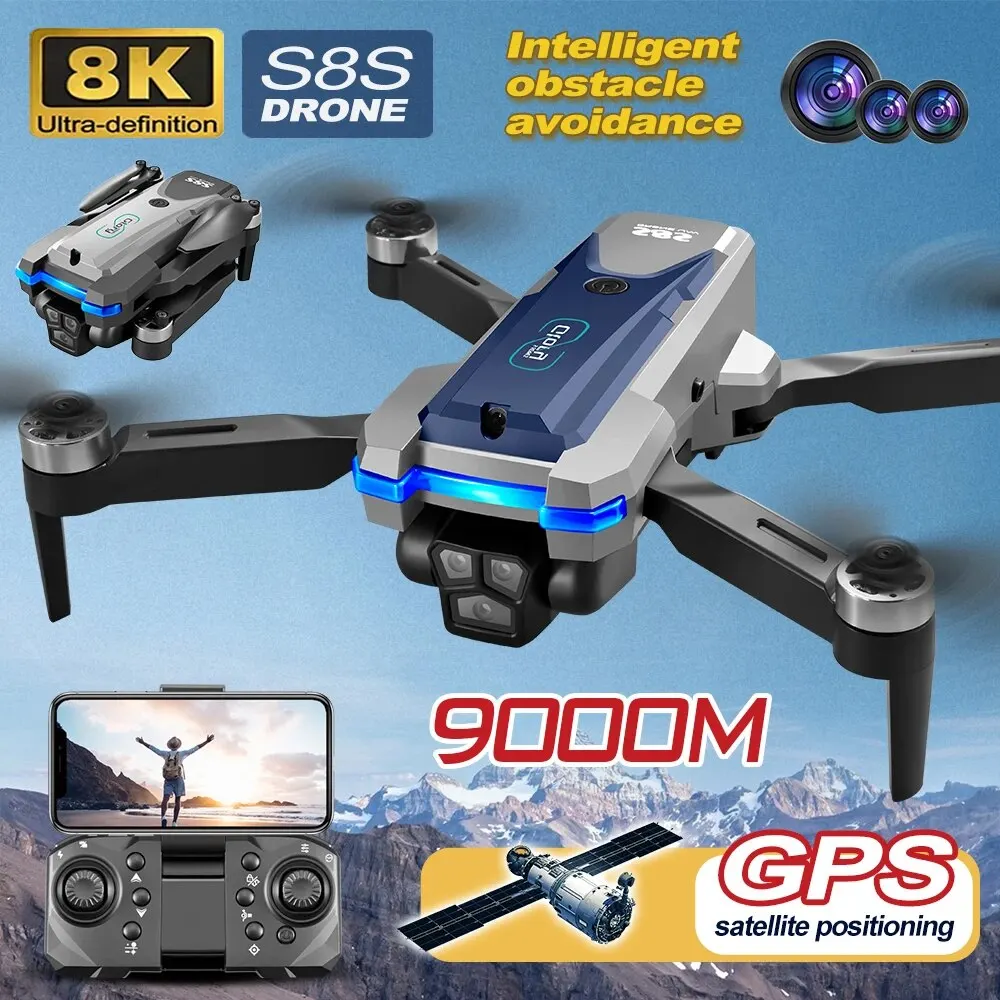S8S GPS Drone 5G Wifi 8K HD Du - Drone Cinematic 评论和价格